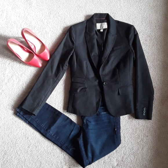 🍒Black banana republic factory blazer size 4P - Picture 3 of 6